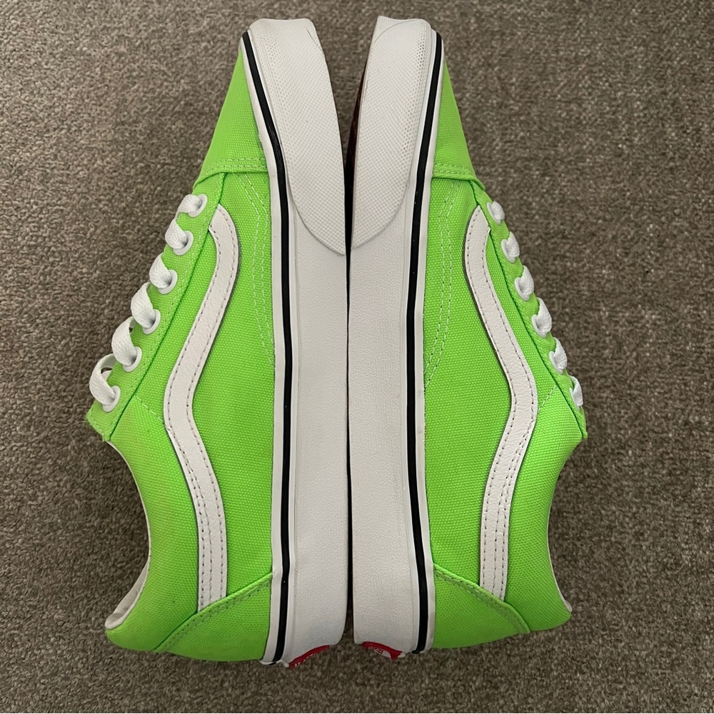 Vans Old Skool Neon Lime Green Sneakers Skate Shoes Festival Streetwear Size 7 - Picture 5 of 11